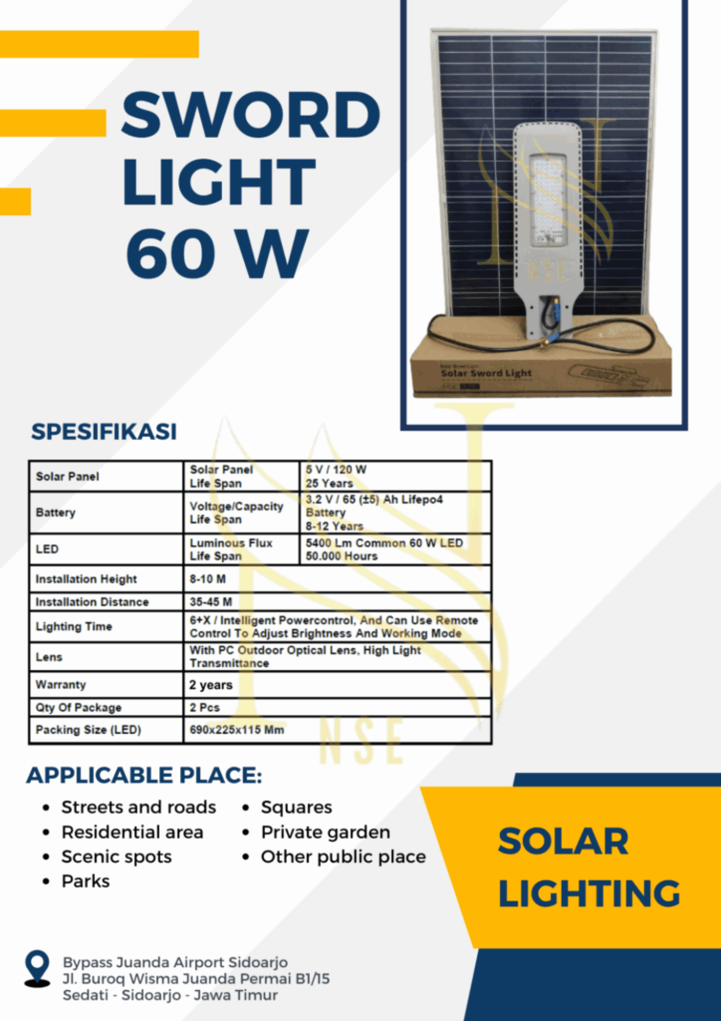 Lampu PJUTS 2in1 Sword Light