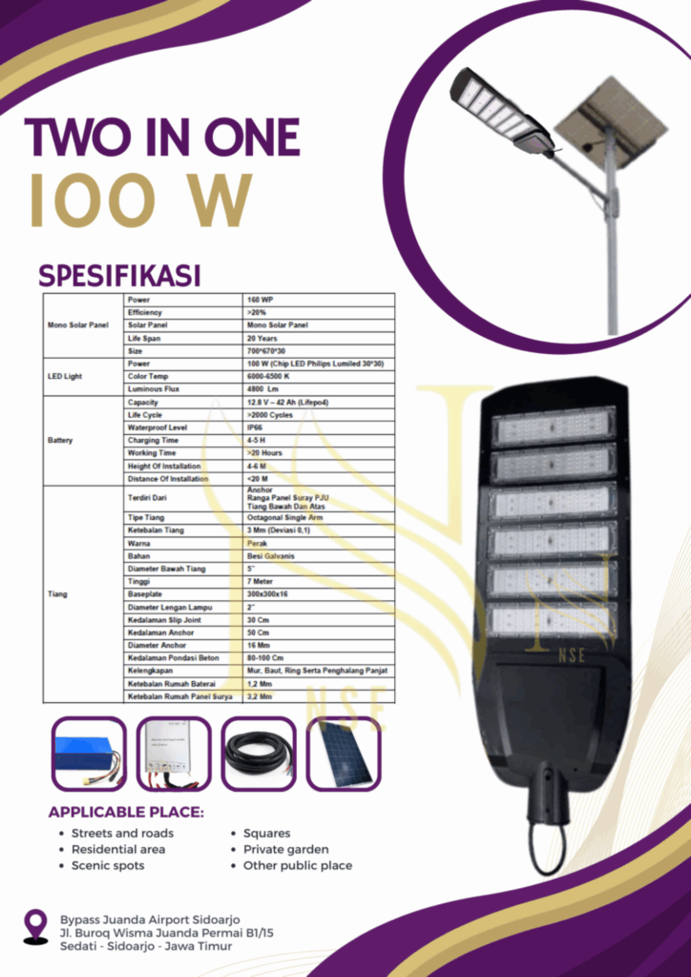 Lampu PJUTS 2in1 NM 100 W